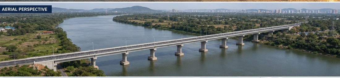 New high-level bridge across the Ulhas River